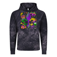 Cloud Black mardi gras fleur de lis Vintage Hoodie - LillyAllenDesigns