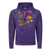 Cloud Purple mardi gras fleur de lis Vintage Hoodie - LillyAllenDesigns