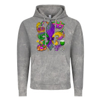 Cloud Rock mardi gras fleur de lis Vintage Hoodie - LillyAllenDesigns