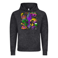 Vintage Black mardi gras fleur de lis Vintage Hoodie - LillyAllenDesigns