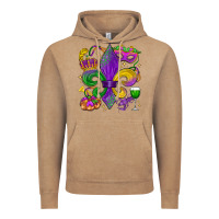 Vintage Coffee mardi gras fleur de lis Vintage Hoodie - LillyAllenDesigns