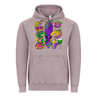 Mardi Gras Fleur De Lis Vintage Hoodie | Teevron