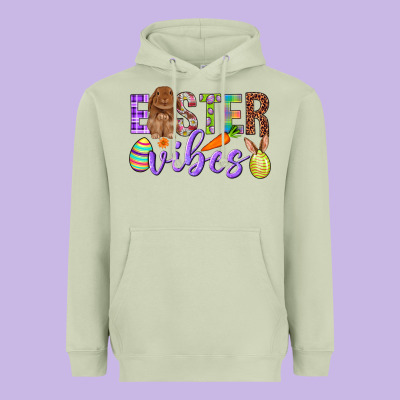 Easter Vibes Heavyweight Hoodie Designed By Bundleandbundleshop