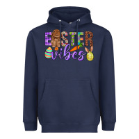 Navy Easter Vibes Heavyweight Hoodie - BundleAndBundleShop