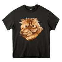 Asphalt Persian Cat Face Heavy Core Tee - LillyAllenDesigns