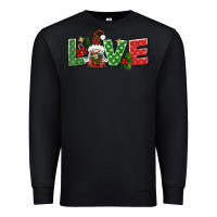 Black love christmas gnome Premium Sweatshirt - BundleAndBundleShop