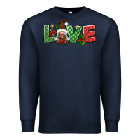 Navy love christmas gnome Premium Sweatshirt - BundleAndBundleShop