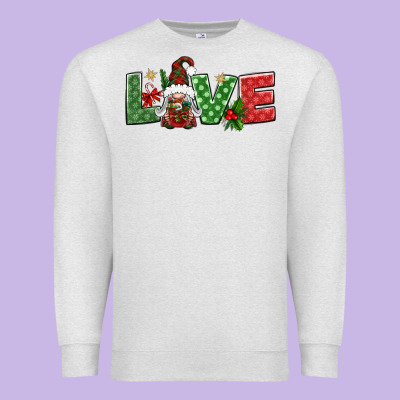 Love Christmas Gnome Premium Sweatshirt Designed By Bundleandbundleshop