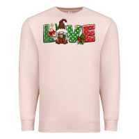 Pale Pink love christmas gnome Premium Sweatshirt - BundleAndBundleShop