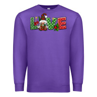 Purple love christmas gnome Premium Sweatshirt - BundleAndBundleShop
