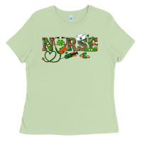 Matcha st patrick's day nurse Ladies Tee - RanaPortraitStore