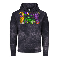 Cloud Black mardi gras pelican alligator and crawfish Vintage Hoodie - LillyAllenDesigns