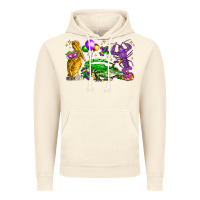 Vintage Artic mardi gras pelican alligator and crawfish Vintage Hoodie - LillyAllenDesigns