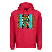 Cardinal western brushstrokes Premium Hoodie - OliviaCreatesArt