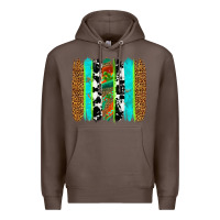 Coffee western brushstrokes Premium Hoodie - OliviaCreatesArt