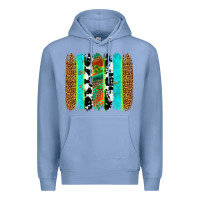 Colony Blue western brushstrokes Premium Hoodie - OliviaCreatesArt