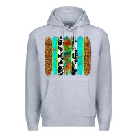 Heather Grey western brushstrokes Premium Hoodie - OliviaCreatesArt