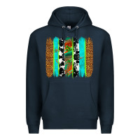 Navy western brushstrokes Premium Hoodie - OliviaCreatesArt