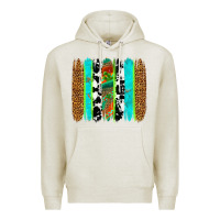 Oatmeal Heather western brushstrokes Premium Hoodie - OliviaCreatesArt