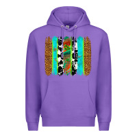 Purple western brushstrokes Premium Hoodie - OliviaCreatesArt