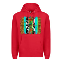 Red western brushstrokes Premium Hoodie - OliviaCreatesArt
