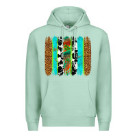 Seafoam western brushstrokes Premium Hoodie - OliviaCreatesArt