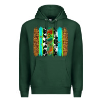 Sports Green western brushstrokes Premium Hoodie - OliviaCreatesArt