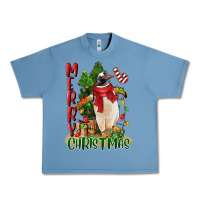 Pebble Blue merry christmas penguin Urban Heavy Tee - LillyAllenDesigns