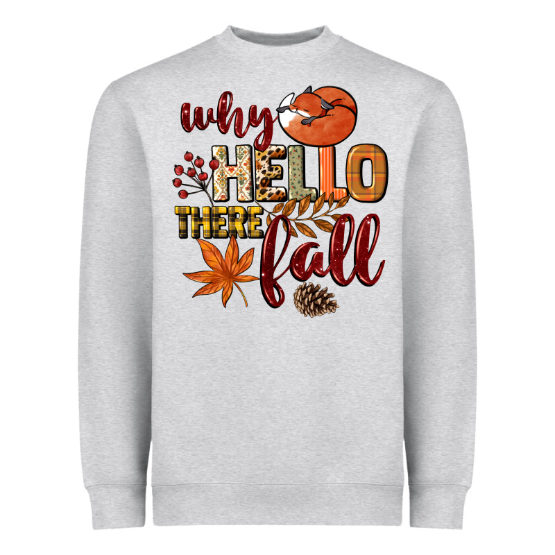 Why Hello There Fall Heavyweight Sweatshirt by NancyCooperArtShop | Teevron