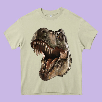 Tyrannosaurus T Rex Face Heavy Core Tee Designed By Lillyallendesigns