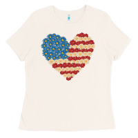 Bone american heart flag Ladies Tee - MaliasSmallBusiness
