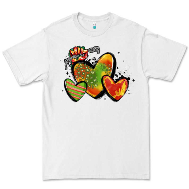 Juneteenth Hearts Premium Tee by MaliasSmallBusiness | Teevron