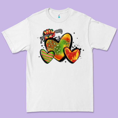 Juneteenth Hearts Premium Tee Designed By Maliassmallbusiness