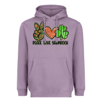 Lavender peace love shamrock Heavyweight Hoodie - FaDigitalArtStudio
