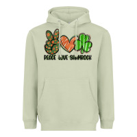 Matcha peace love shamrock Heavyweight Hoodie - FaDigitalArtStudio