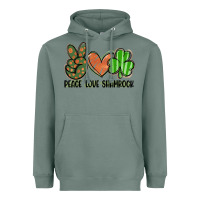 Sage peace love shamrock Heavyweight Hoodie - FaDigitalArtStudio
