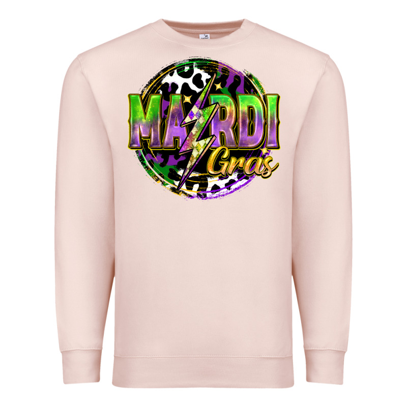 Mardi Gras Lightning Premium Sweatshirt by FaDigitalArtStudio | Teevron