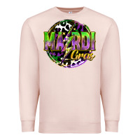 Pale Pink mardi gras lightning Premium Sweatshirt - FaDigitalArtStudio
