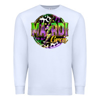 White mardi gras lightning Premium Sweatshirt - FaDigitalArtStudio
