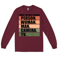 Burgundy Person Woman Man Camera Tv Long Sleeve Tee - Bettercallsaul