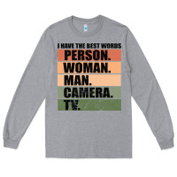 Heather Grey Person Woman Man Camera Tv Long Sleeve Tee - Bettercallsaul
