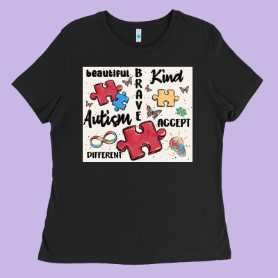 Autism Ladies Tee Designed By Maliassmallbusiness