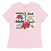 Bubblegum Pink autism Ladies Tee - MaliasSmallBusiness