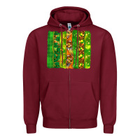 Burgundy St. Patrick's Day brushstrokes Zipper Hoodie - HowdyJamesFarm