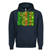 Navy St. Patrick's Day brushstrokes Zipper Hoodie - HowdyJamesFarm