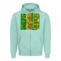 Seafoam St. Patrick's Day brushstrokes Zipper Hoodie - HowdyJamesFarm