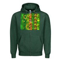 Sports Green St. Patrick's Day brushstrokes Zipper Hoodie - HowdyJamesFarm