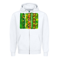 White St. Patrick's Day brushstrokes Zipper Hoodie - HowdyJamesFarm
