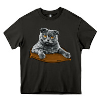 Asphalt Scottish Fold Heavy Core Tee - LillyAllenDesigns