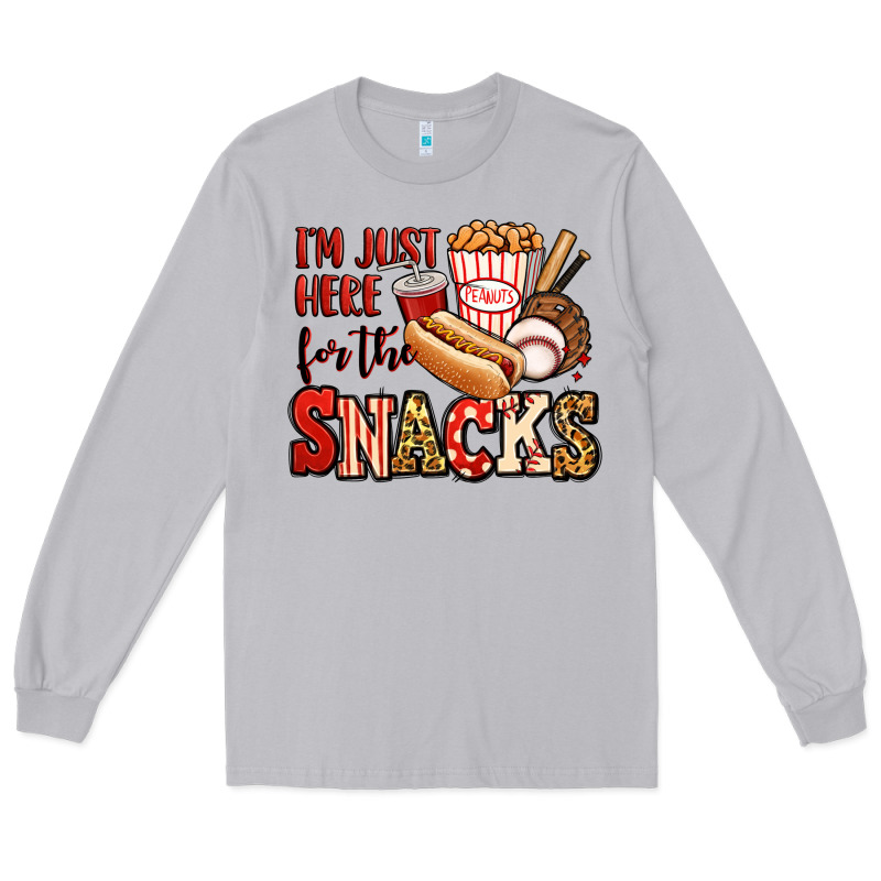 I'm Just Here For The Snacks Baseball Long Sleeve Tee by Jasminsmagicworld | Teevron